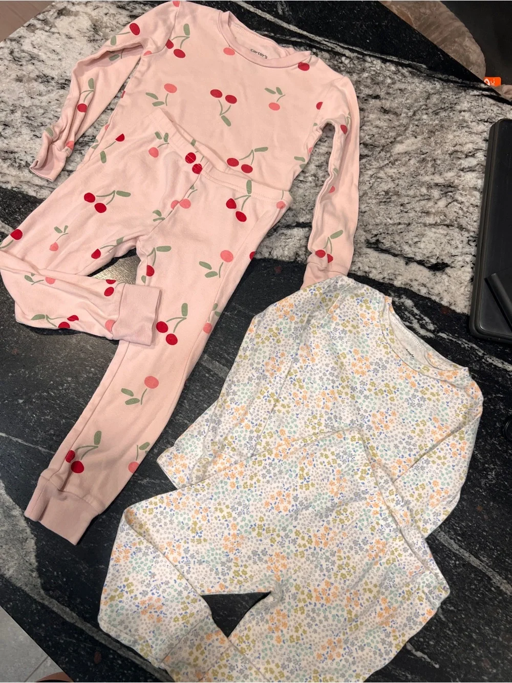 Carter’s 2-Piece Pajama Set Bundle | Cherries & Floral | 3T